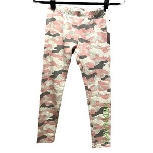 NEW Calvin Klein CK Performance Pink Camo Camouflage Leggings Size Medium 8-10